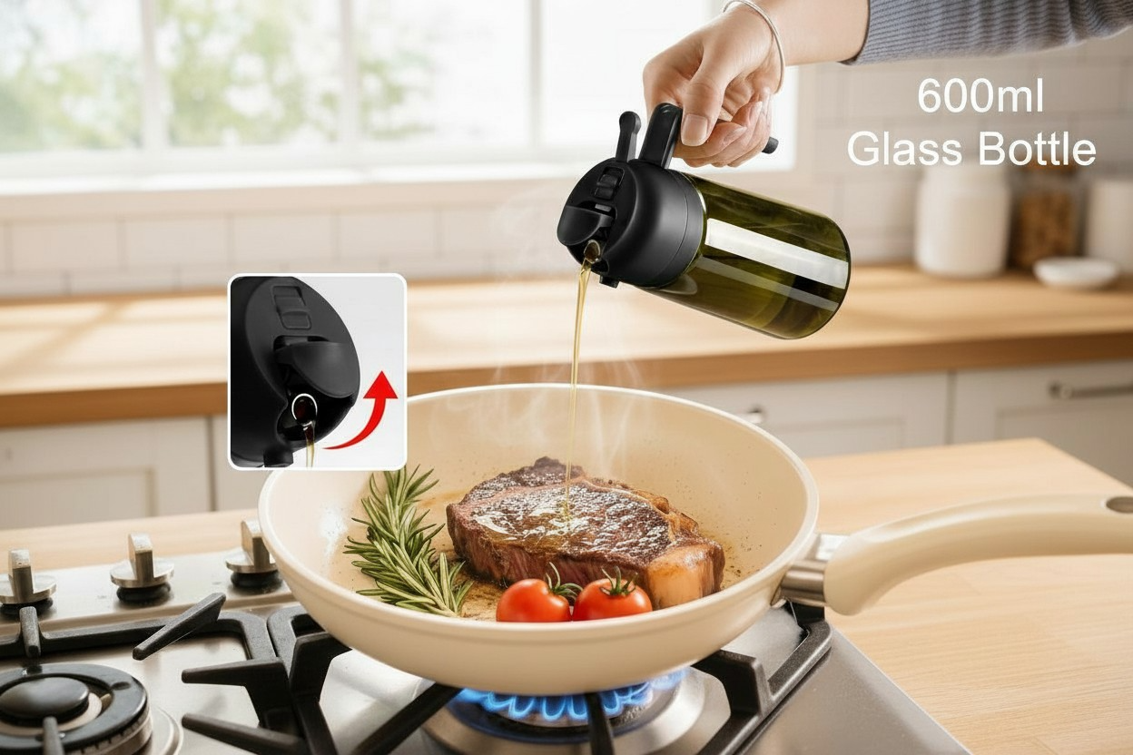 Moon Nest™ Olive Oil Sprayer & Dispenser Precision Pour & Spray Bottle (600 ml)