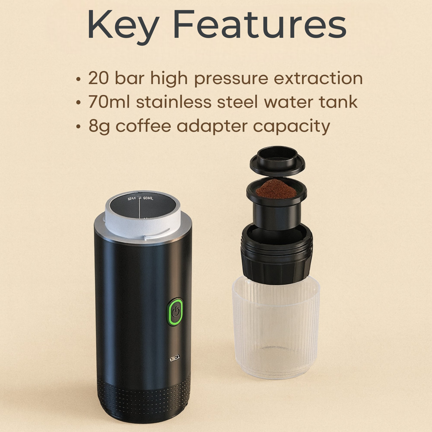 Moon Nest – Nomad Espresso Maker 3-in-1 Portable Machine