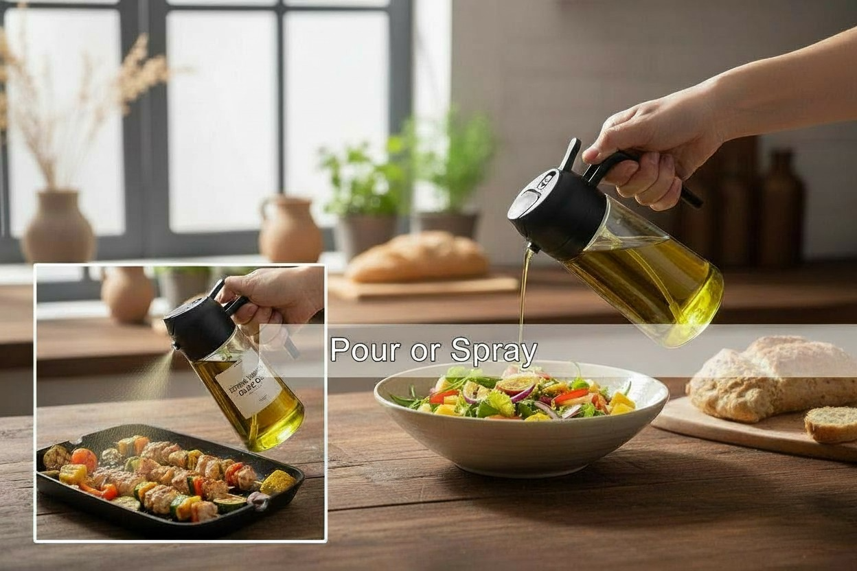 Moon Nest™ Olive Oil Sprayer & Dispenser Precision Pour & Spray Bottle (600 ml)